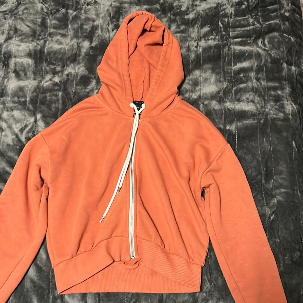 Forever 21 Coral Zip Up